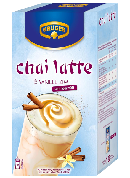 KRÜGER YOU chai latte Vanille-Zimt, weniger süß